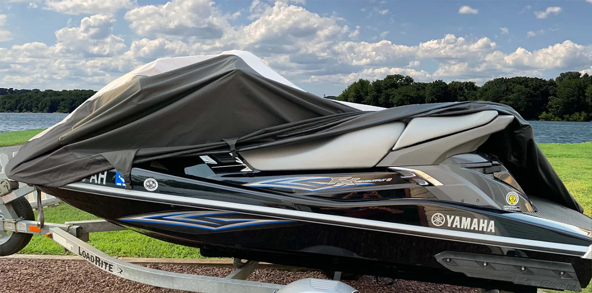 Black/Grey Trailerable PWC JetSki Cover T904