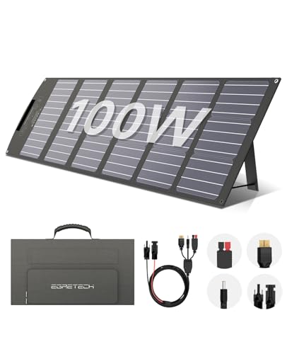 100W Foldable Solar Panel with MC-4 to DC5521/XT60/Anderson Cable, IP65 X93767