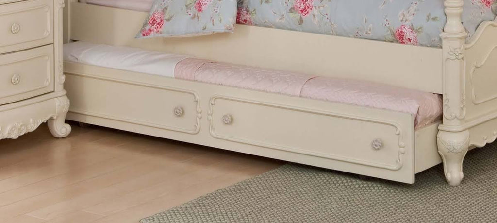 Twin Canopy Poster Bed in White C286908