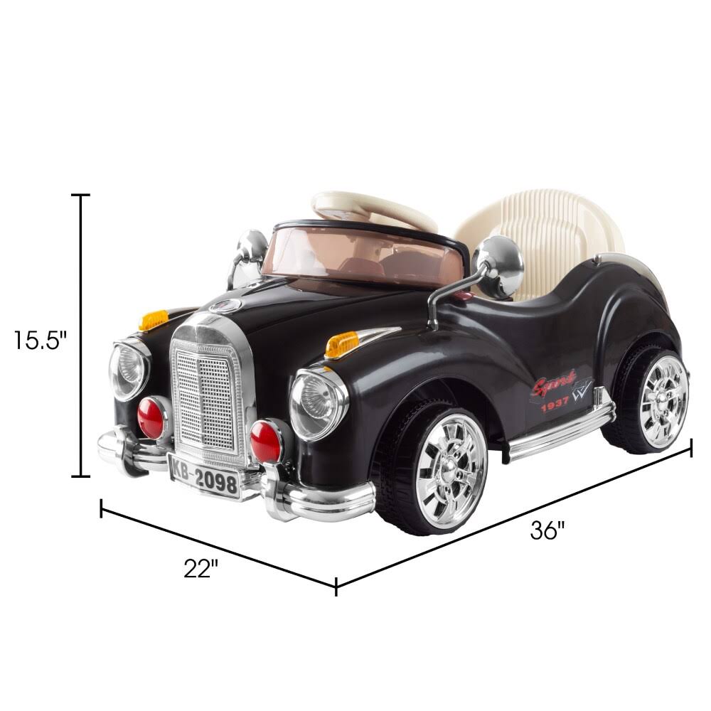 Black Battery Powered Ride on Toy Car W15952