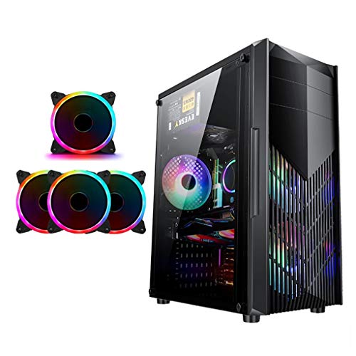 Black Mid-Tower ATX PC Case with Transparent Side Panels V213