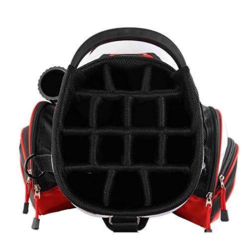 14 Way Cart Golf Bag Black Red K135