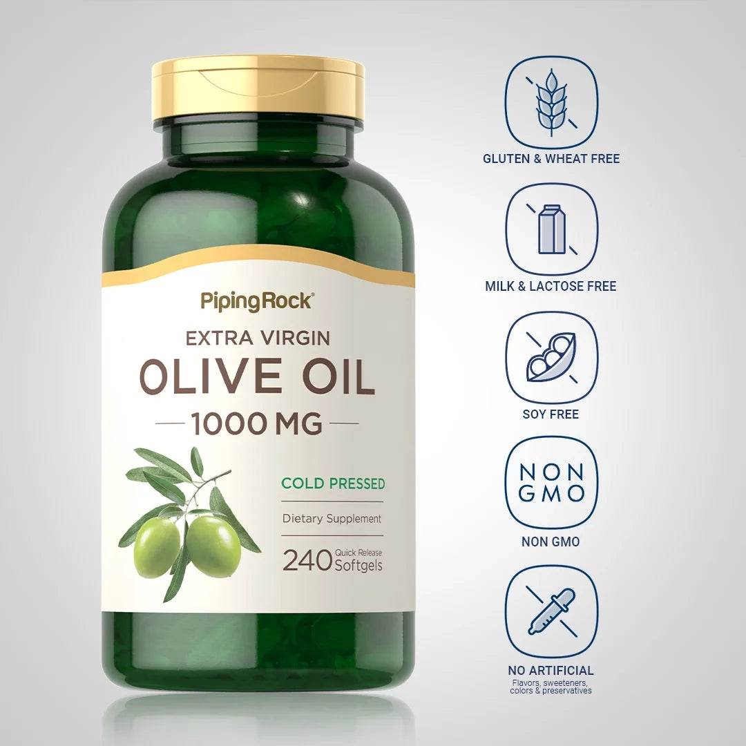 Extra Virgin Olive Oil Softgels 1000mg 240 Count G63379