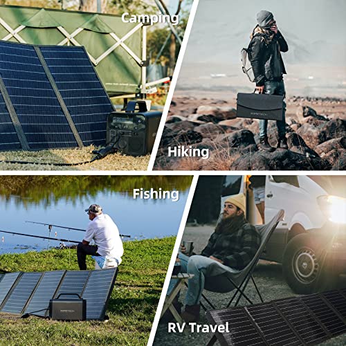 100W Foldable Solar Panel with MC-4 to DC5521/XT60/Anderson Cable, IP65 X93767