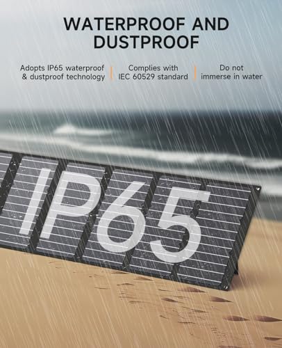 100W Foldable Solar Panel with MC-4 to DC5521/XT60/Anderson Cable, IP65 X93767