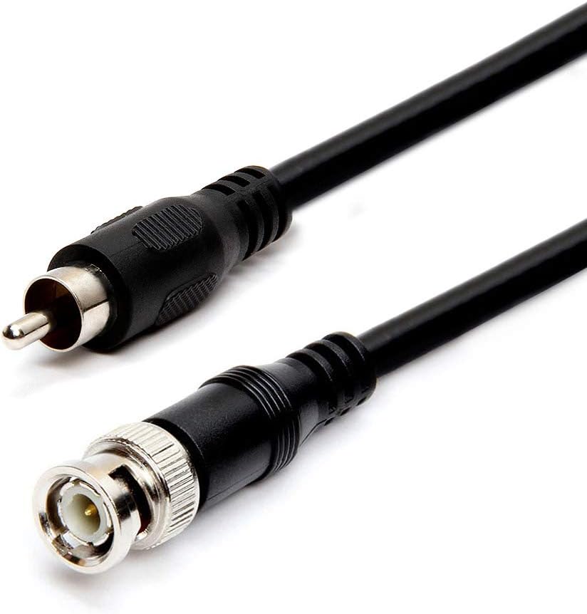 6 Feet BNC to RCA Coaxial Video Cable, Black H74676