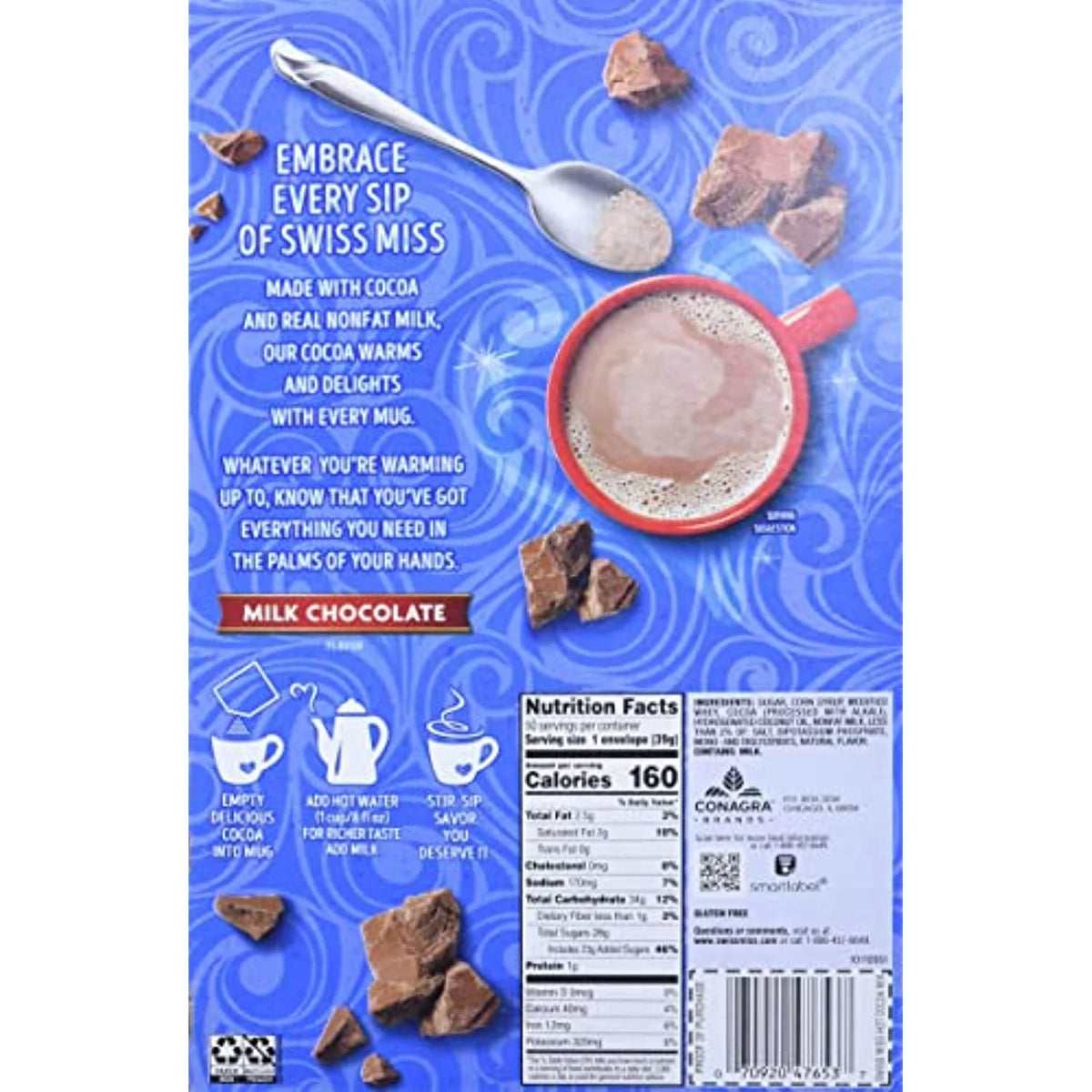 50 Ct Milk Chocolate Hot Cocoa Mix Packets P43807