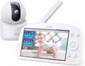 Baby Monitor with Camera and Audio, 5.5 Video Baby Monitor No WiFi with 720P HD Display Night Vision Y174217