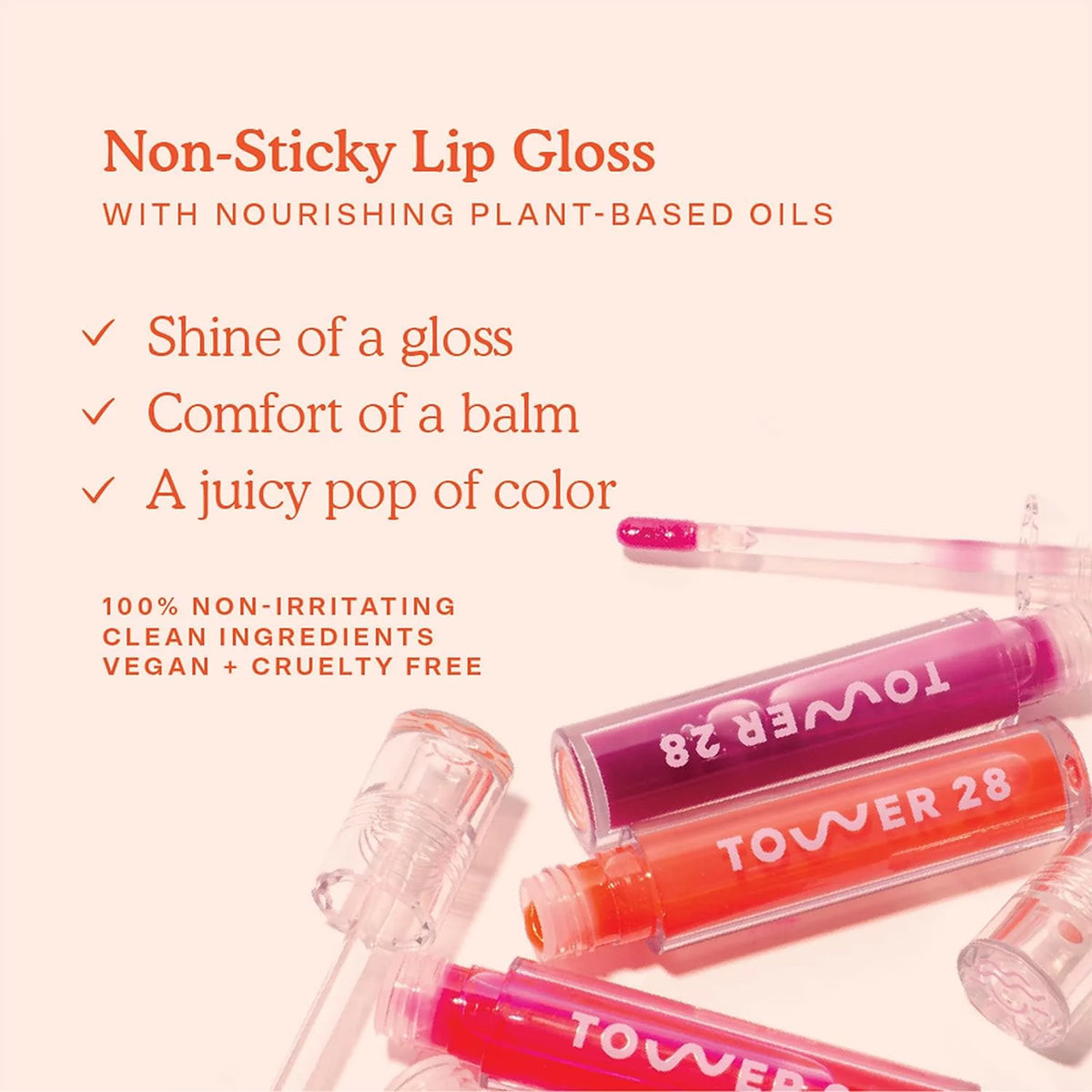 Milky Nude Pink Non-Sticky Vegan Lip Gloss Q99935
