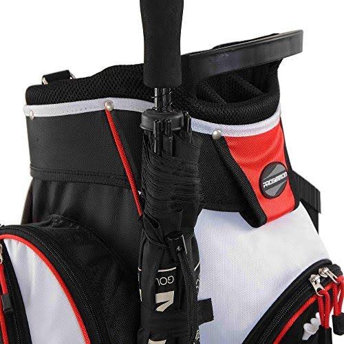 14 Way Cart Golf Bag Black Red K135