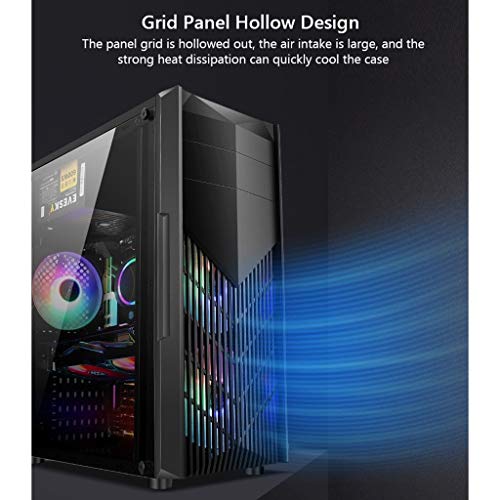 Black Mid-Tower ATX PC Case with Transparent Side Panels V213