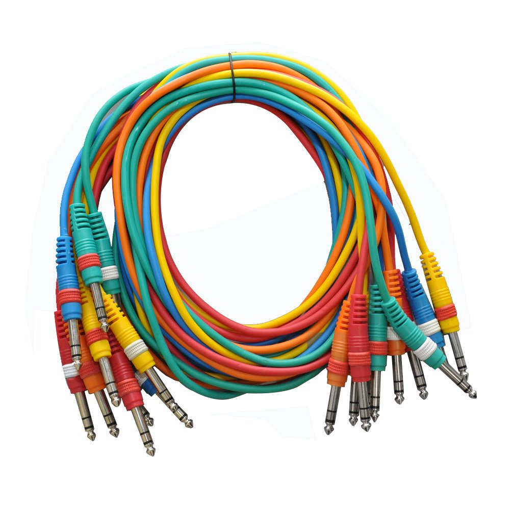 10 Pack 5' TRS Jumper Patch Cables Q518