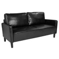 Black LeatherSoft Upholstered Sofa O41439