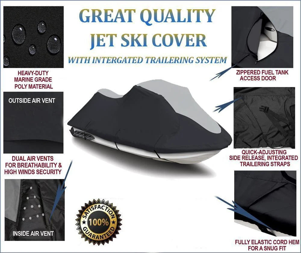 Black/Grey Trailerable PWC JetSki Cover T904