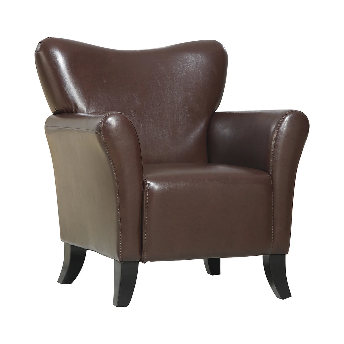 Brown Upholstered Flared Arm Accent Chair B908764