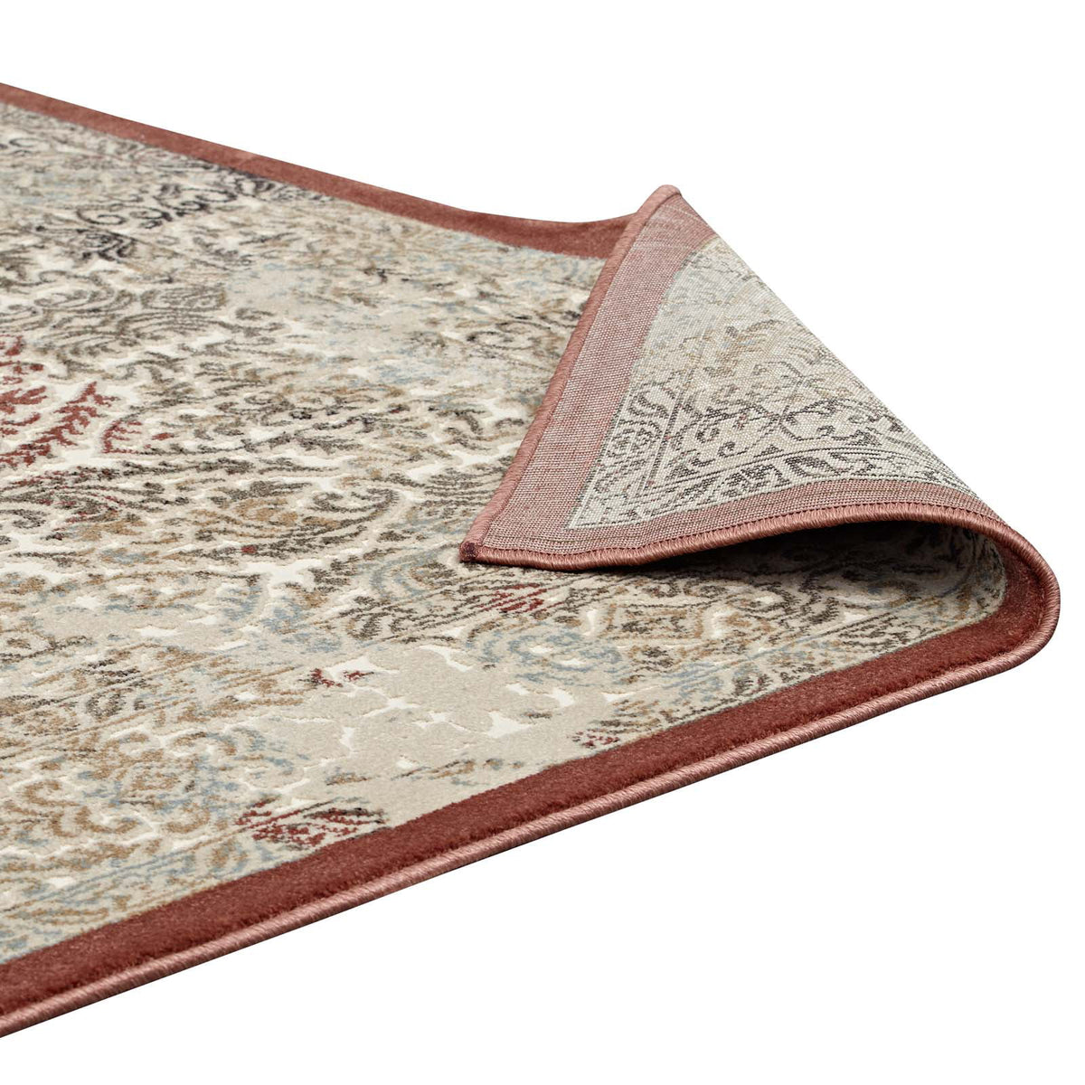 8x10 Vintage Area Rug in Tan and Walnut Brown Q150331