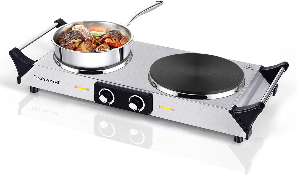 1800W Portable Dual Burner Electric Hot Plate X9205