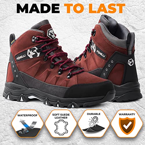 Waterproof Breathable Lightweight Suede Leather Hiking Boots J964107