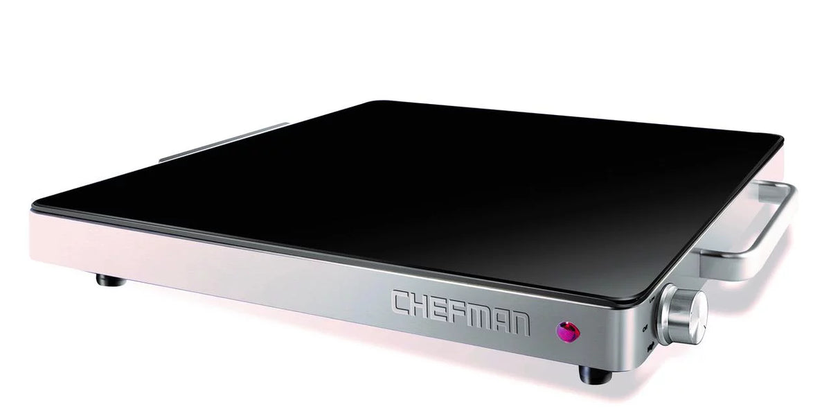 Compact Glasstop Warming Tray with Adjustable Temperature Control Y832