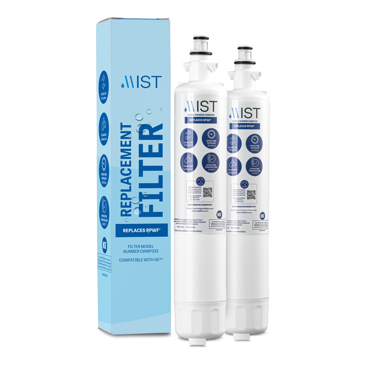 2 Pack Refrigerator Water Filter N8218