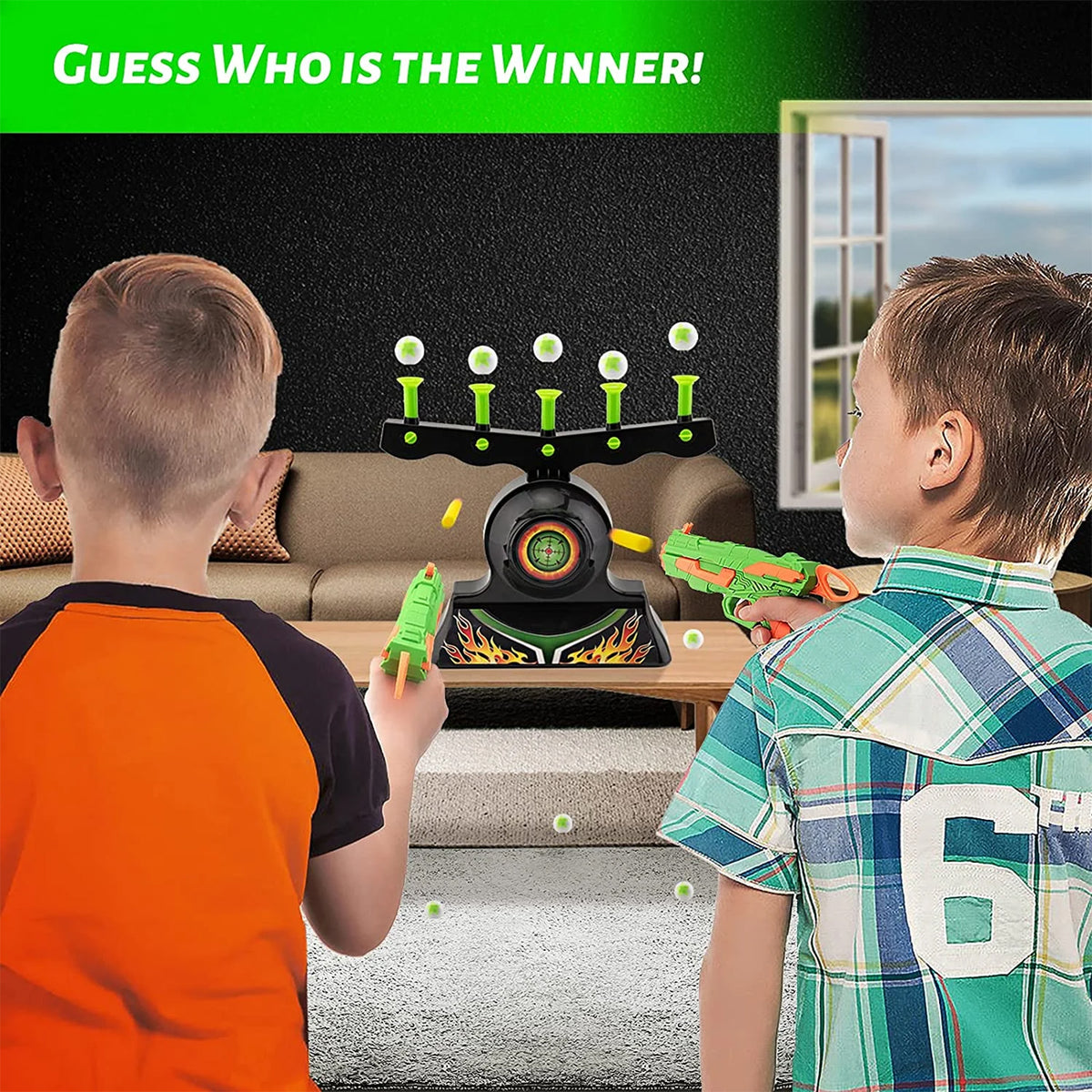 Glow in The Dark Floating Ball Target Practice Toys for Kids Boys Blaster Toy Gun 10 Soft Foam Balls 3 Darts Z376524