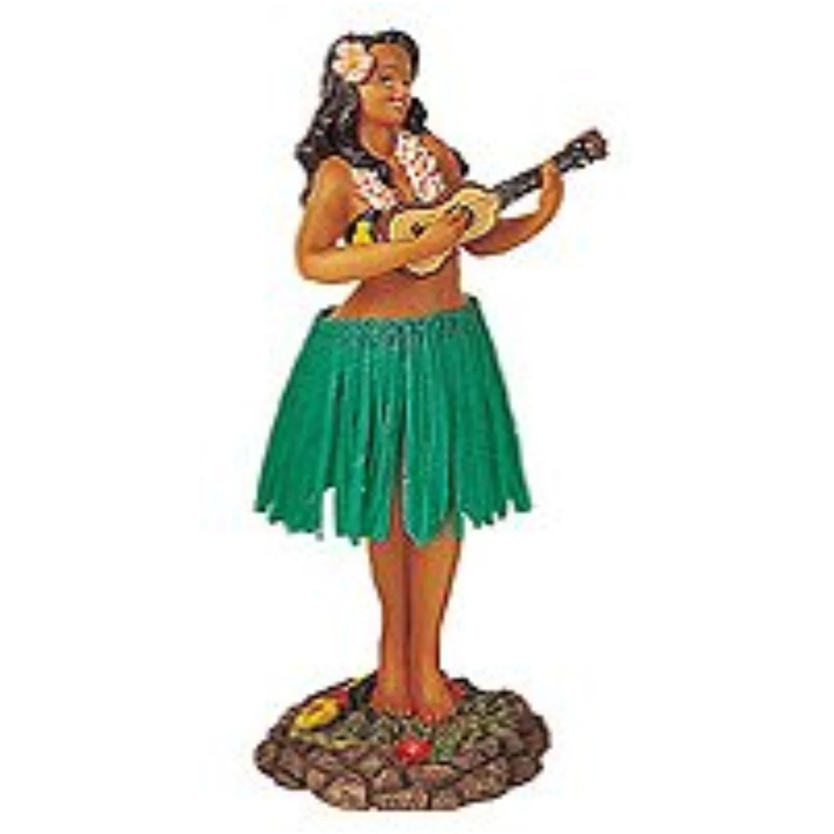 Green Hula Doll Playing Ukulele F443125
