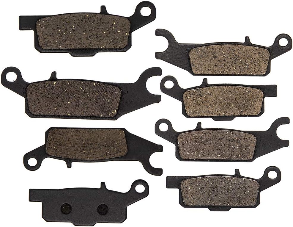 Brake Pad Kit for Yamaha Grizzly 700 550, Organic, Pack of 2 W3965