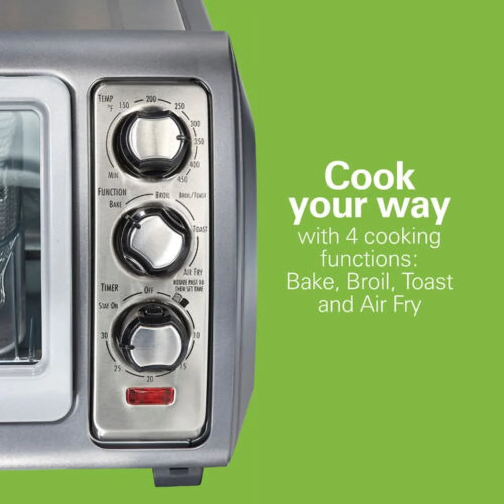 6 Slice Stainless Steel Air Fryer Toaster Oven T1234
