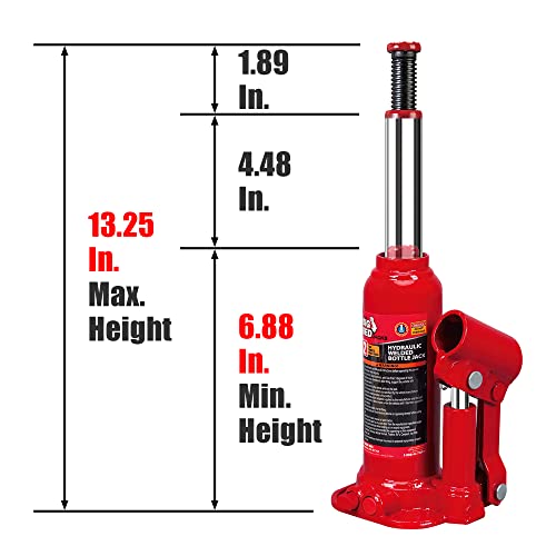 2 Ton Hydraulic Bottle Jack with Carrying Case Y628645