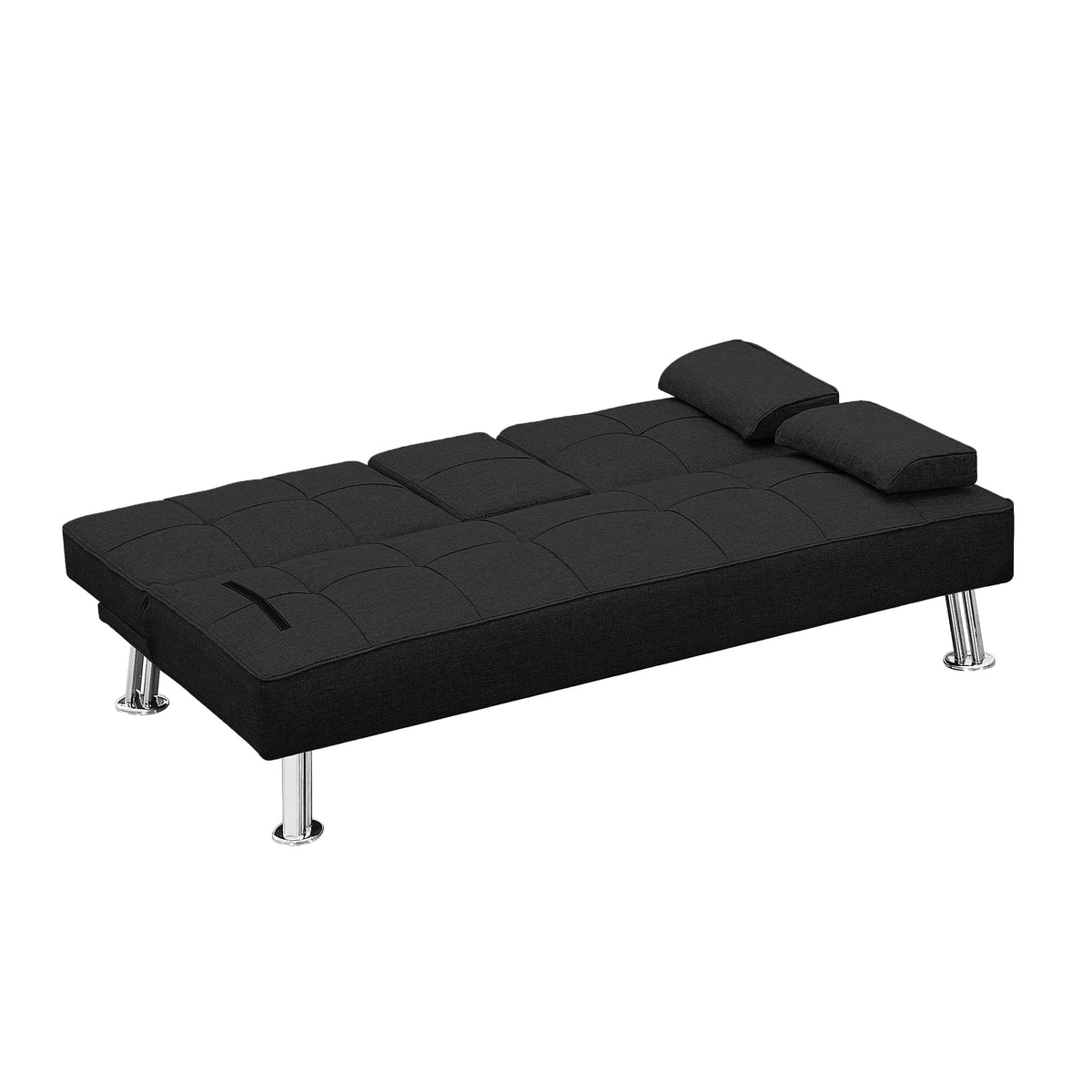 Convertible Folding Futon Sofa Bed with Cup Holders T139964