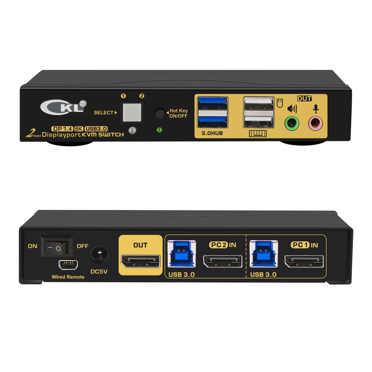 2 Port KVM Switch Dual Monitor HDMI 4K 60Hz with Cables N2147