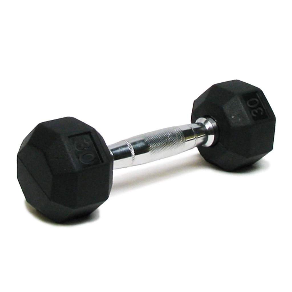 Rubber Hex Dumbbell Set 10lb Black V1826
