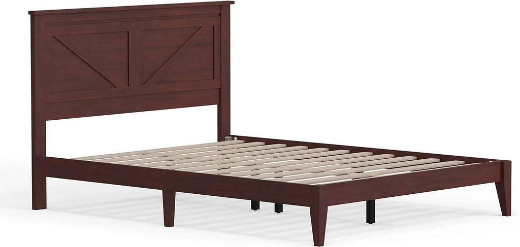 Solid Wood Platform Bed Queen S61230