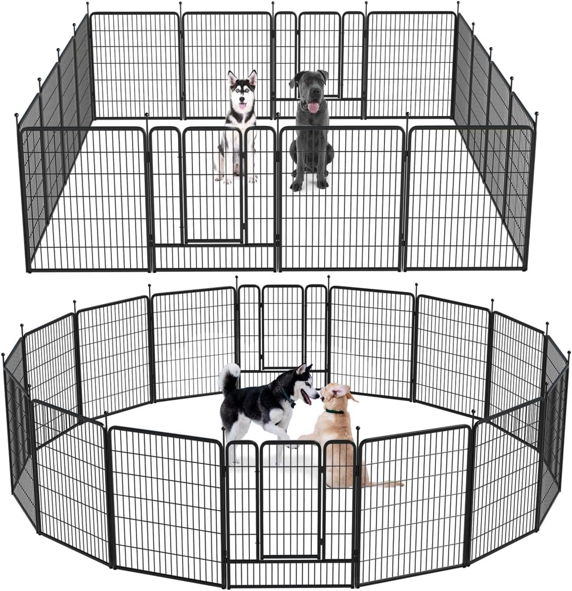 8/16/24/32 Panels Dog Playpen with Doors Y213629