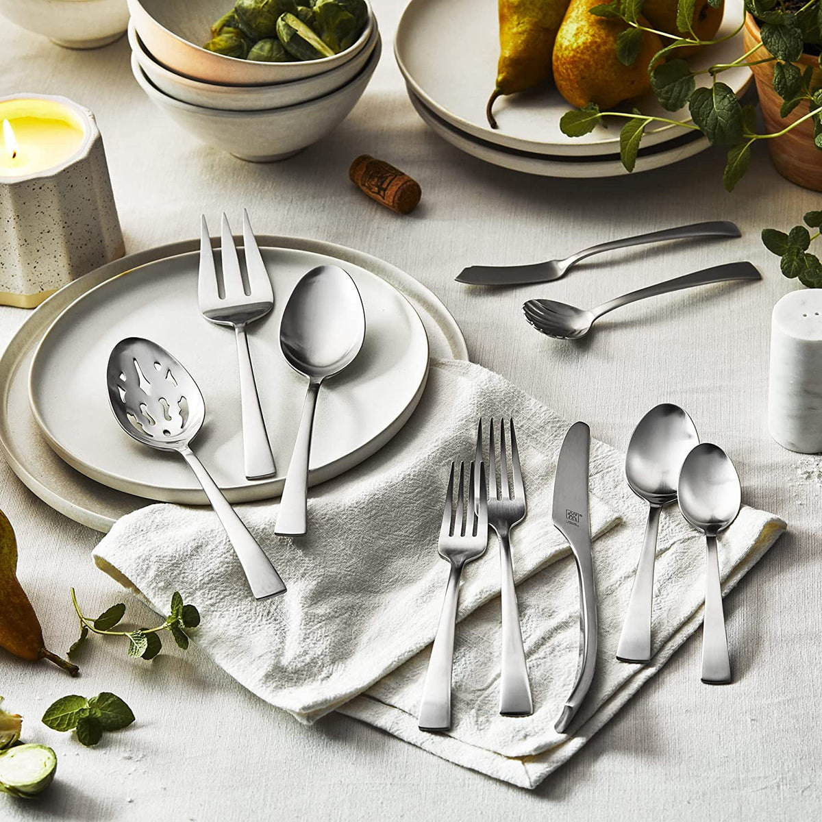 45 Piece Stainless Steel Flatware Set U565554