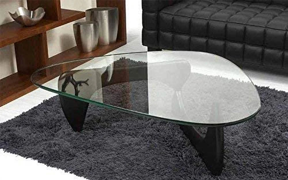 Black 2 Pieces Interlocking Solid Ash Wood Coffee Table Feet L979613