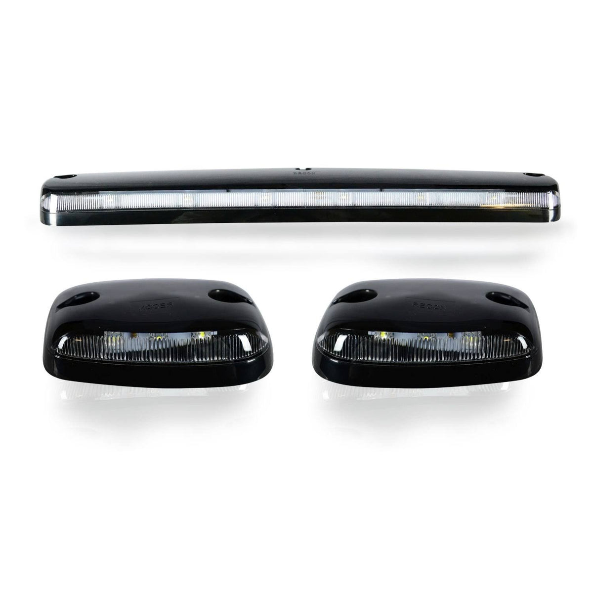 Black LED Cab Roof Lights with Clear Lens L1374