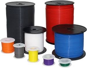 Blue 22 Gauge PTFE High Temperature Stranded Wire, 500 ft. T170