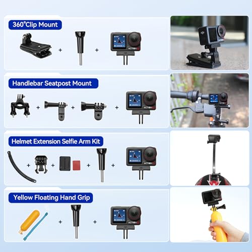 4K Waterproof Action Camera with 50 Piece Accessory Kit D950001