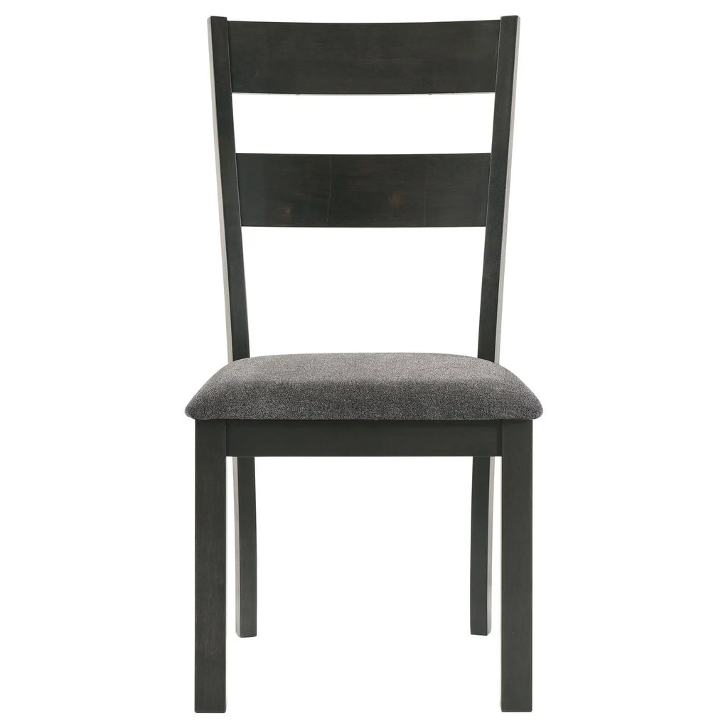 5-piece Rectangular Dining Set Grey and Black D38290