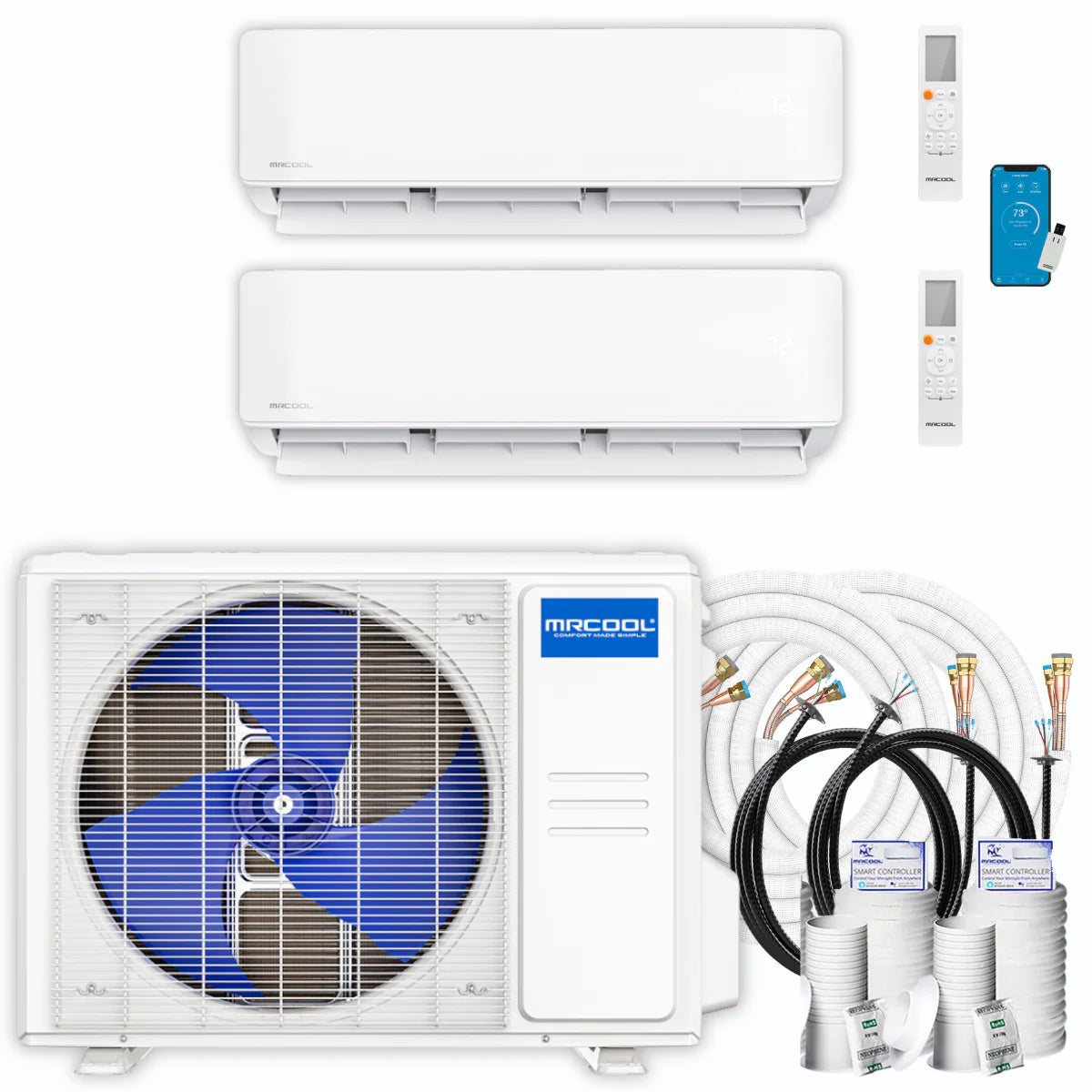 21,000 BTU 2 Zone Ductless Air Conditioner and Heat Pump W2564