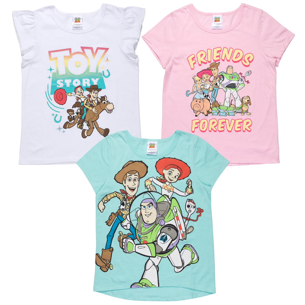 3 Pack Toddler Girls T-Shirts D6561