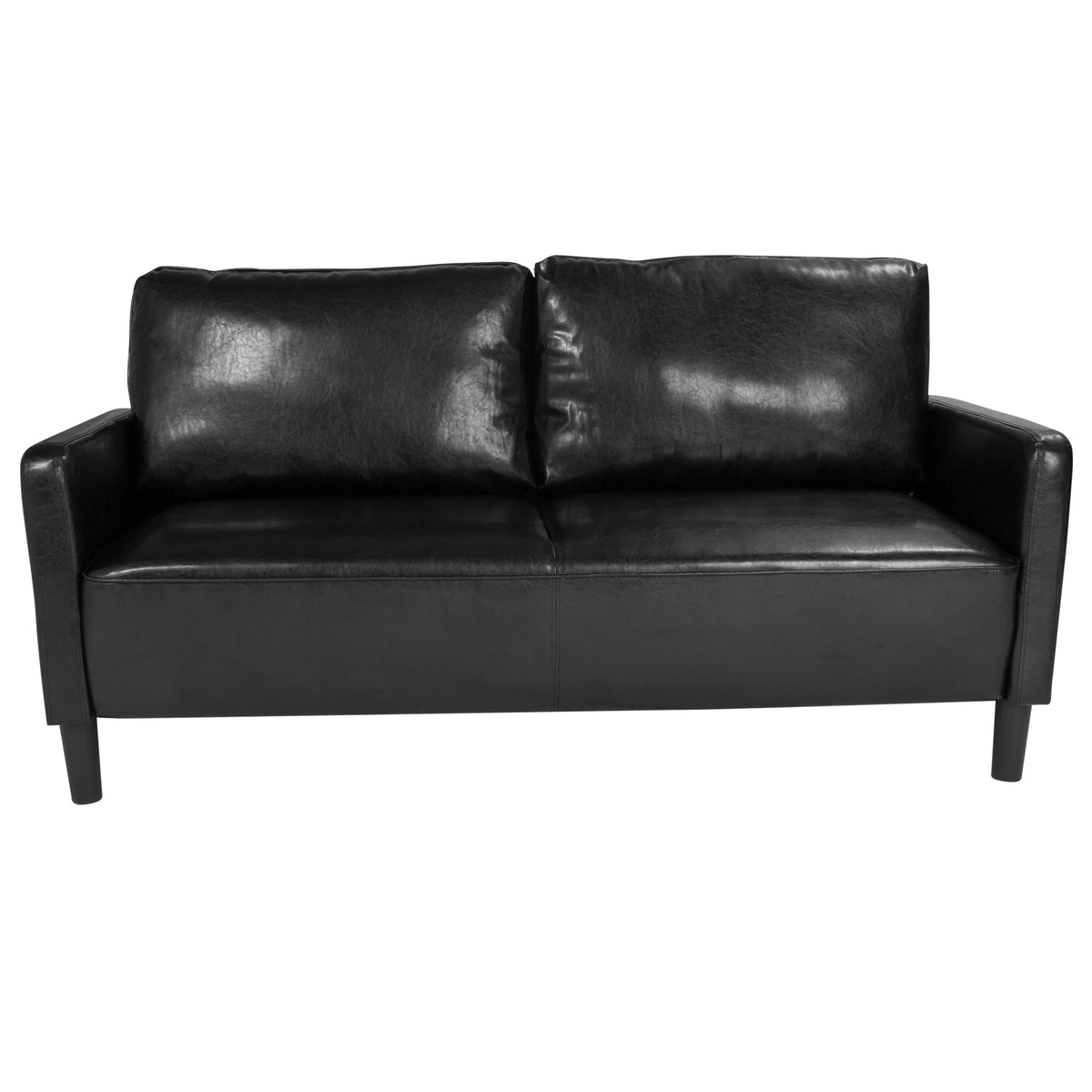 Black LeatherSoft Upholstered Sofa O41439