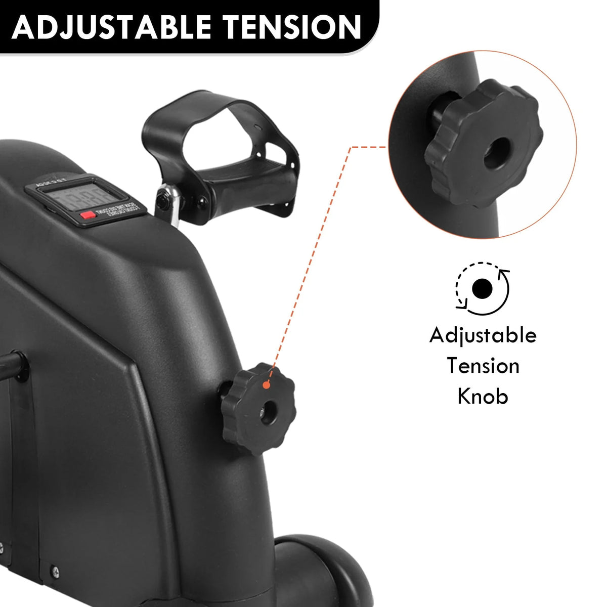 Mini Exercise Bike Pedal Exerciser with LCD Screen P9103