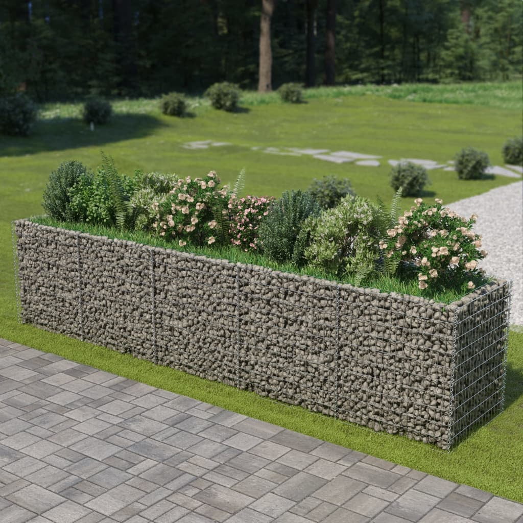 Galvanised Steel Gabion Raised Bed 177.2"x35.4"x39.4" M71973