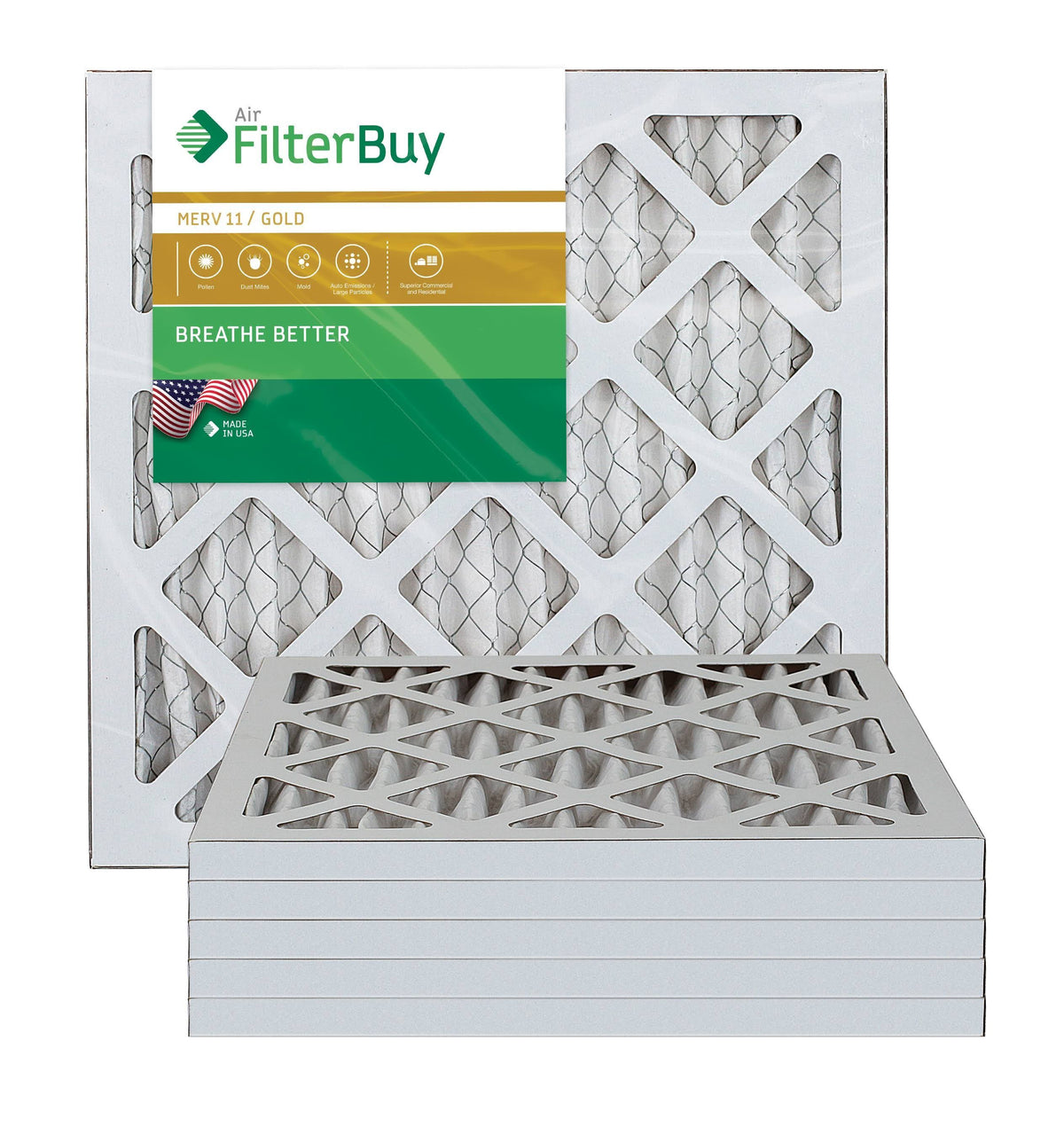 10x18x1 Pleated AC Furnace Air Filter, Pack of 6 J9540