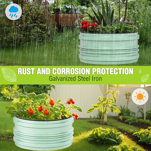 3Pcs 2x2x1ft Galvanized Raised Garden Bed Set N616