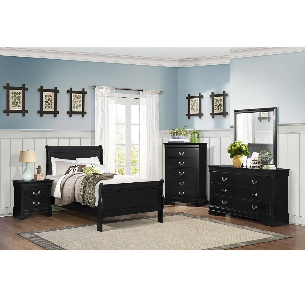 Twin Bed in Black B788100