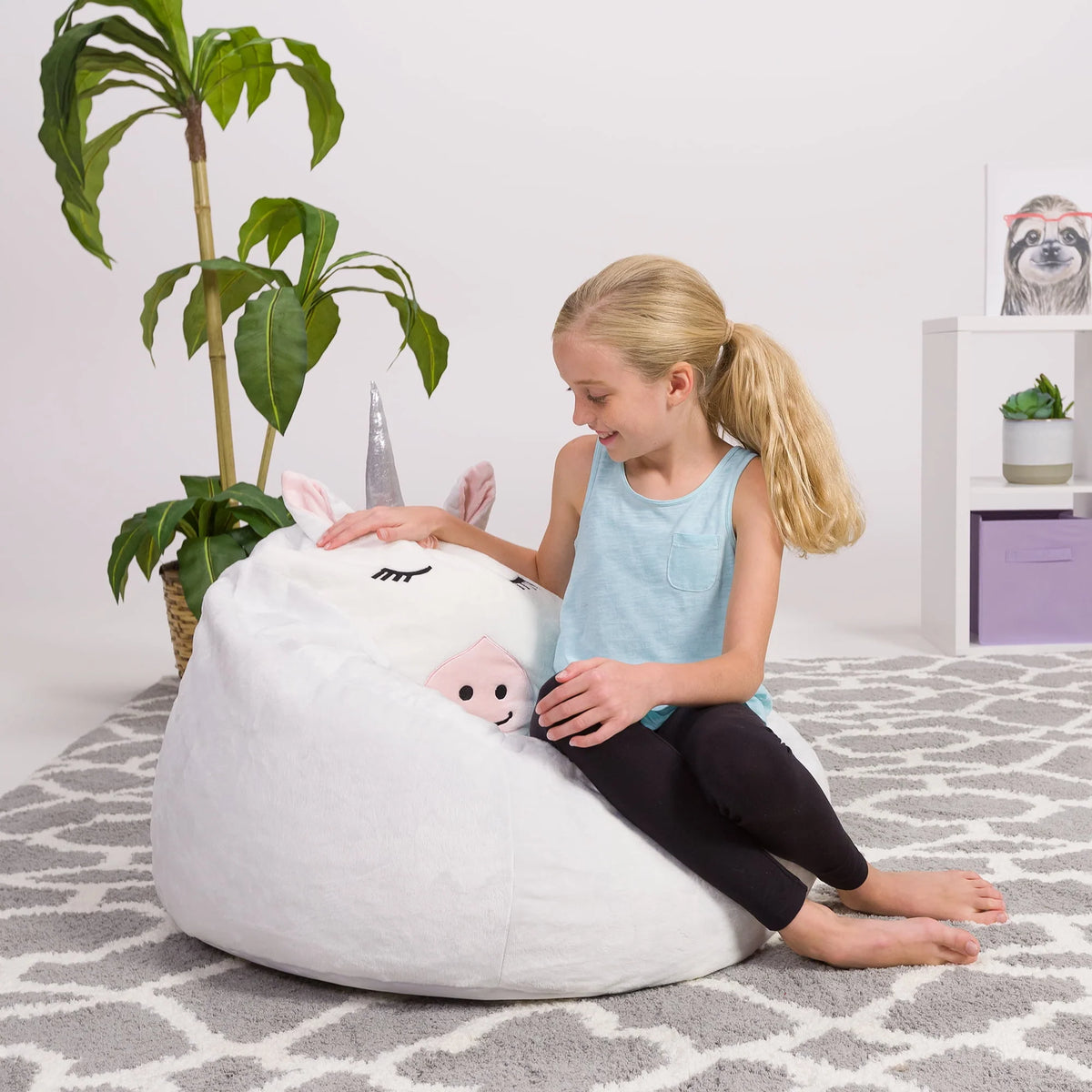Bean Bag Chair Memory Foam Lounger with Soft Cover 2.5 ft L92534