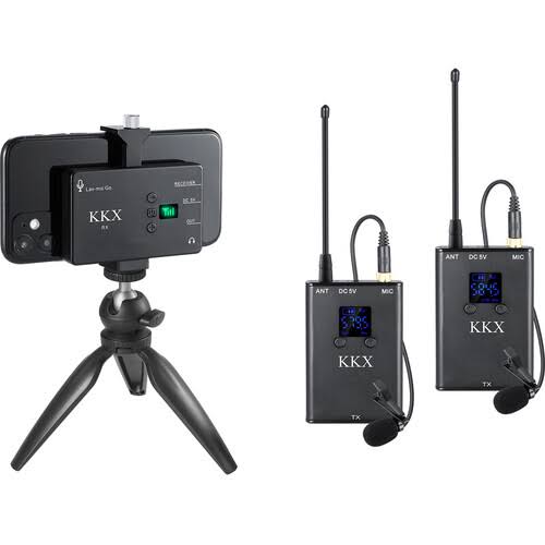 2-Person Wireless Omni Lavalier Microphone System with Mini Tripod N769342